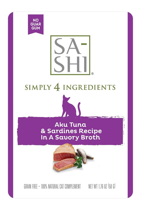 Sa - Shi Tuna & Sardines Recipe (1.76oz) - Sa - Shi Cat Food Topper - The Family Pet