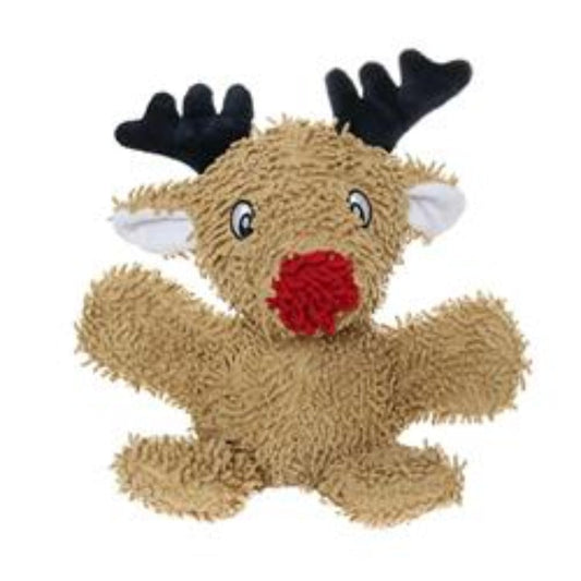 Mighty Microfiber Christmas Holiday Ball Reindeer Durable Dog Toy