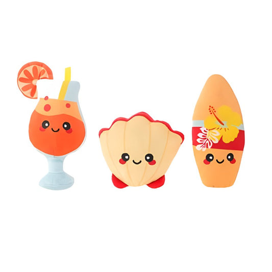 Beach Daze Beach Party Dog Toys - 3 Pc