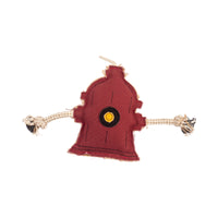 Country Living Canvas & Jute Fire Hydrant Dog Chew Toy –
