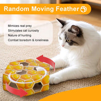 Interactive - Cat Toy -  Peek'A'Pounce Fuzzy Hive