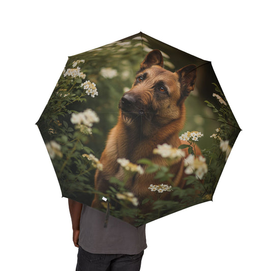 Belgian Shepherd Dog Laekenois Semi-Automatic Foldable Umbrella