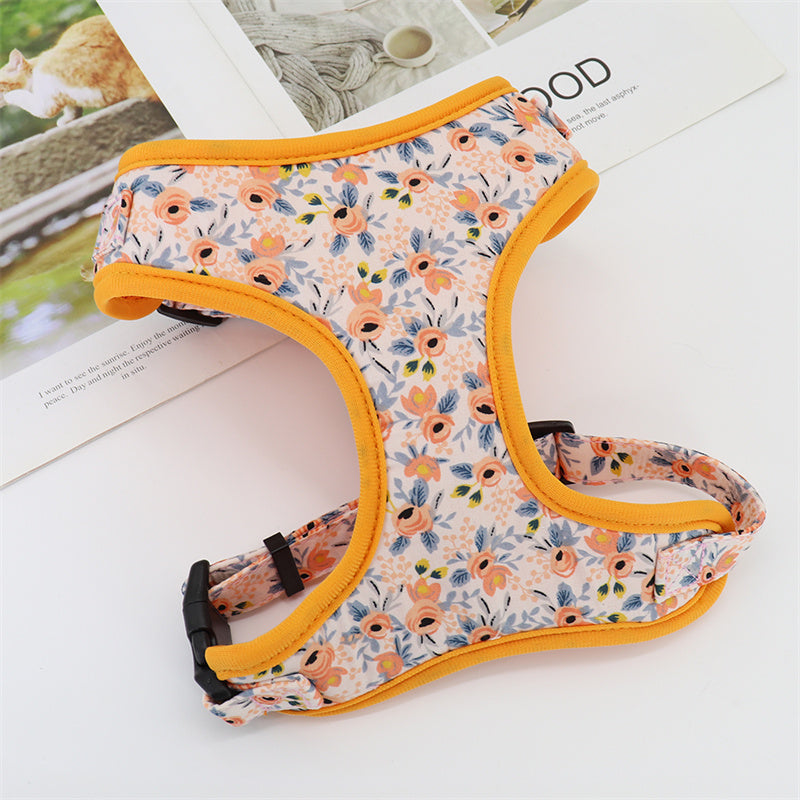 Traction Rope Vest Type Cute Broken Flowers