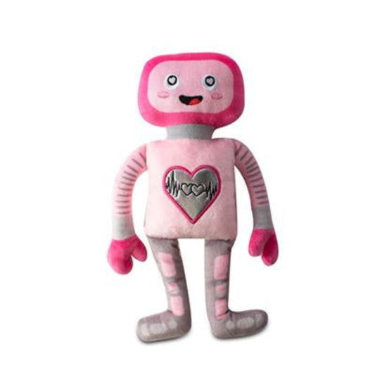 Will You Beep My Valentine Pink Plush Dog Toy