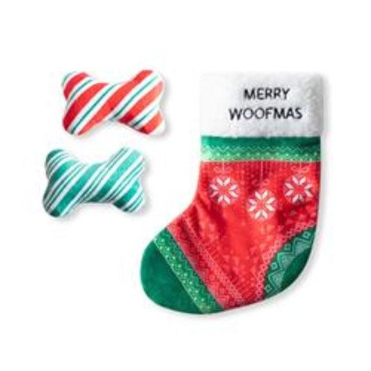 Merry Woofmas Hide & Seek Plush Dog Toy by Fringe Studio