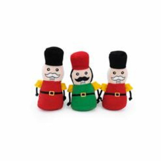 Holiday Miniz 3-Pack Nutcrackers Dog Toy