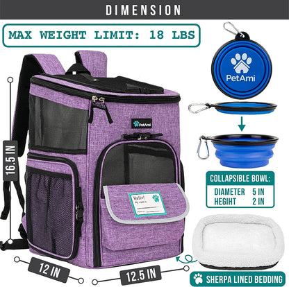 Pet Carrier Backpack Dogs Cats Travel 18 Lbs 🎒