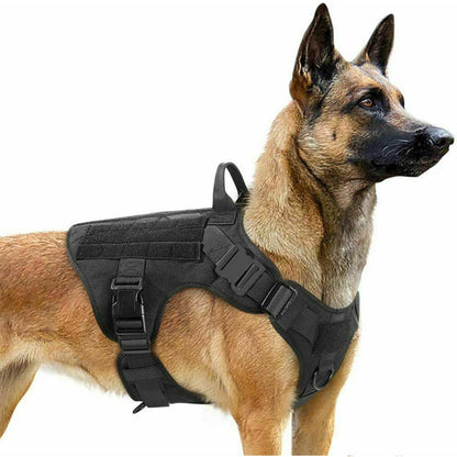 Adjustable Military Tactical Dog Harness for Large Breeds