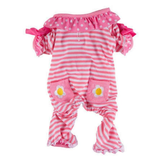 Pink Stripe Daisy Pet Jammies