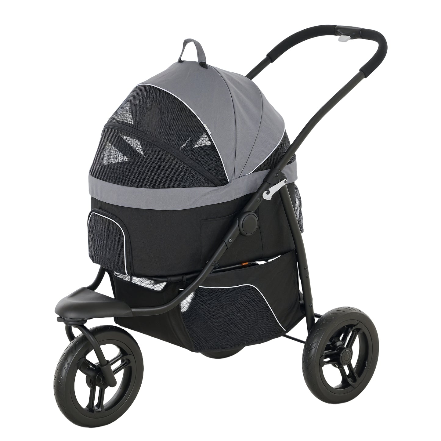 3-in-1 Pet Stroller - Jogging Carrier with Storage Basket