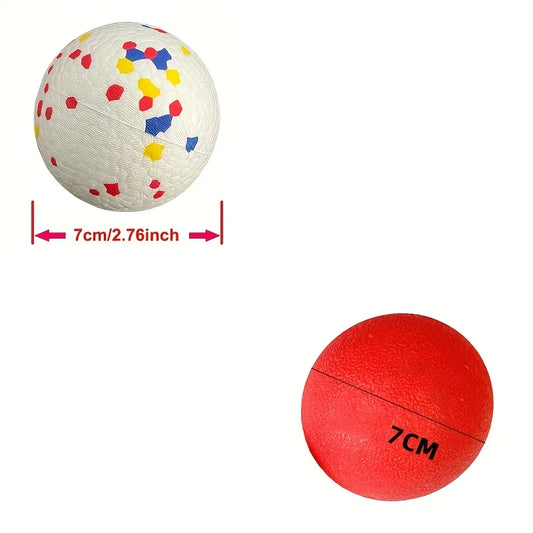 1/3/6/9Pcs Bite Resistant Solid Dog Ball Toys for Small Large Dogs High Elasticity E-TPU Pet Chew Ball Toy Interactive Puppy Toy