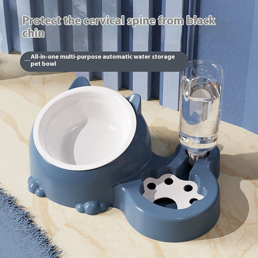 Double Bowl Ceramic Pet Automatic Dog Water Bowl Stainless