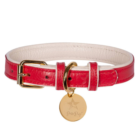 Melting Hearts Red Luxury Dog Collar