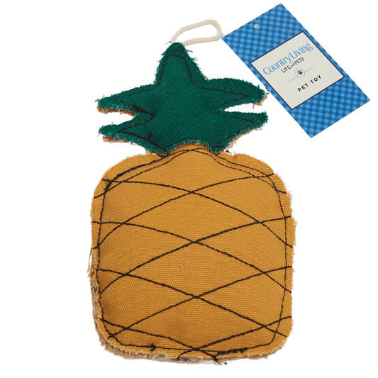 Pineapple Dog Chew Toy Canvas Jute Durable Safe 🍍