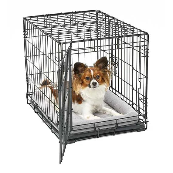 Gray 24in Midwest Diamond Stitch Bed by The Family Pet, perfect for pets seeking comfort and style. Ideal for any home decor.