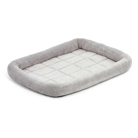 Gray 24in Midwest Diamond Stitch Bed by The Family Pet, perfect for pets seeking comfort in a stylish rectangle design.