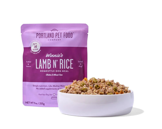 Portlands Winnie Lamb and Rice Dog Food Topper 9oz Pet Treat