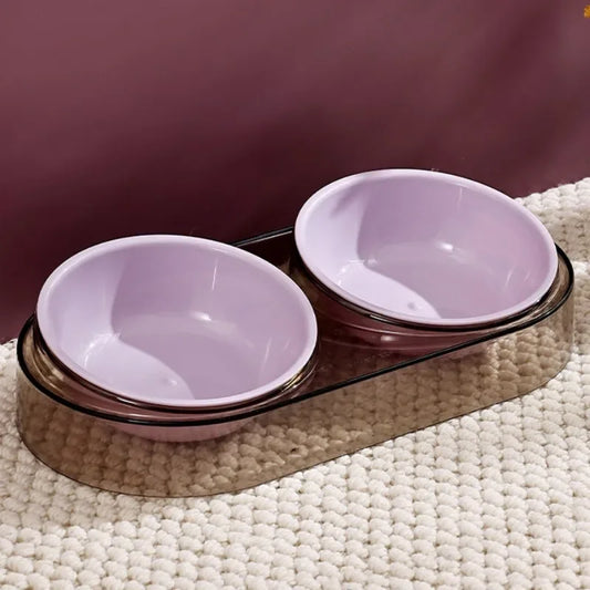 Dog Food Bowl Adjustable Cat Water Bowl Double Bowls for Dogs Feeding Neck Protector Detachable Dog Food Container Pet Supplies