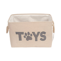 Country Living Foldable Fabric Dog Toy Storage Bin - Convenient Organizer for Pet Accessories