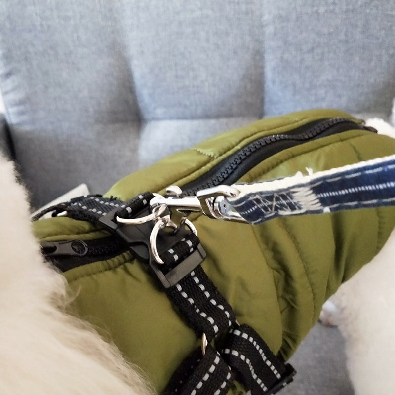 Waterproof Winter Dog Coat - Warm Jacket with Built-in Harness