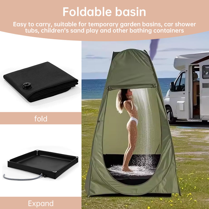 Folding Outdoor Camping Shower Tray Base  - for Pets & Travel