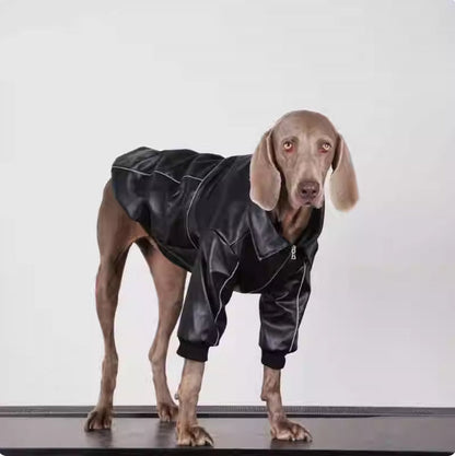 Dog Clothes For Medium To Large Breeds Autumn Black Leather