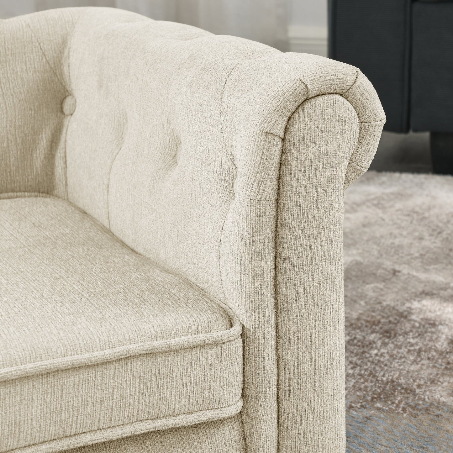 Elegant Rectangle Pet Bed for Medium and Large Dogs, Durable Elevated Dog Sofa Bed, Comfortable Dog Couch Beige - Purrfect Pet Kingdom