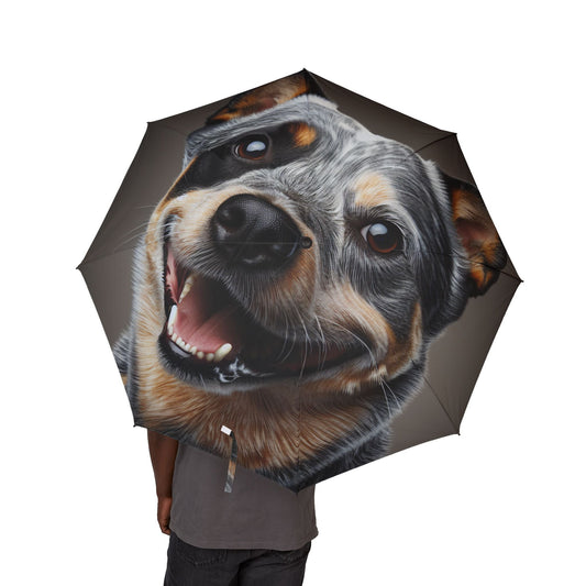 Australian Cattle Dog Semi-Automatic Foldable Umbrella