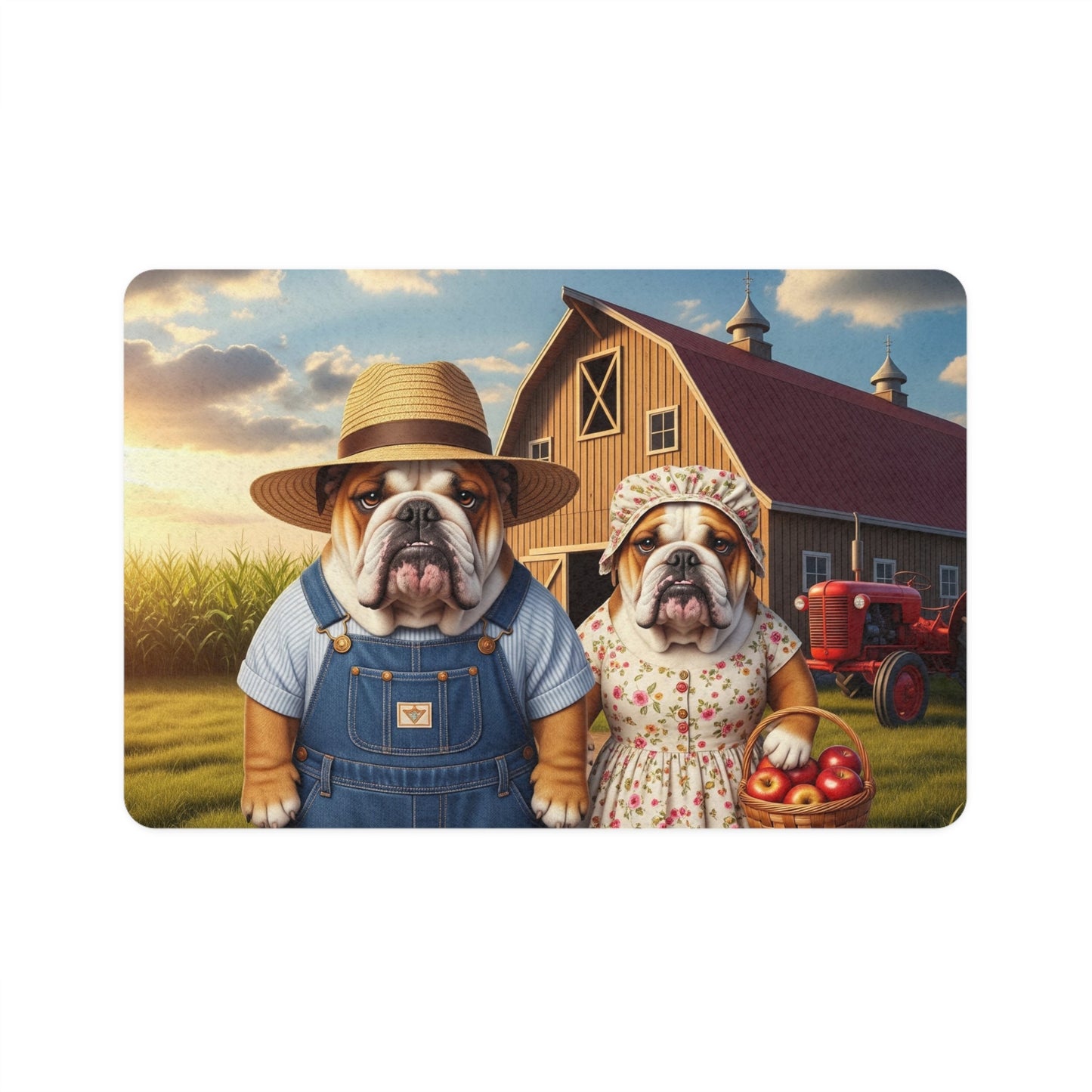 Pet Food Mat (12x18) - Bulldog