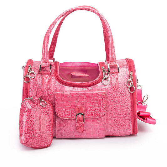 Pink Croc Pet Carrier Travel Ready 💗