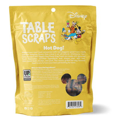 Mickey Mouse Hot Diggity Dog Flavor Dog Treats - Table Scraps Treats