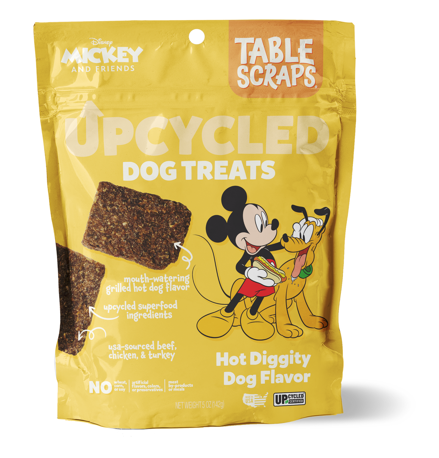Mickey Mouse Hot Diggity Dog Flavor Dog Treats - Table Scraps Treats