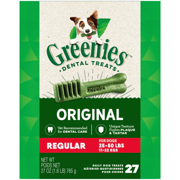 GREENIES Original Regular Dental Treats - Greenies Dog Treats - The Family Pet