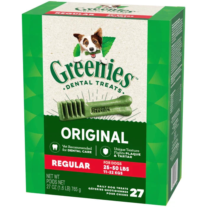 GREENIES Original Regular Dental Treats - Greenies Dog Treats - The Family Pet