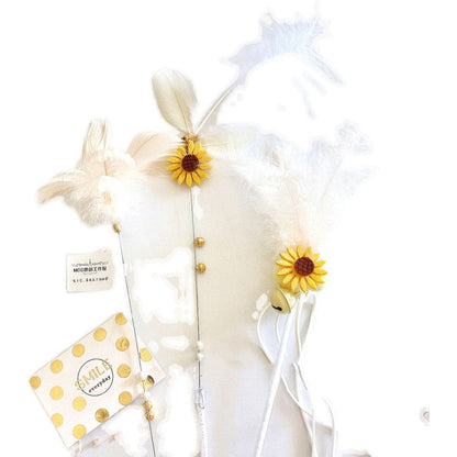 Feather Fairy Tassel Funny Cat Stick Playset