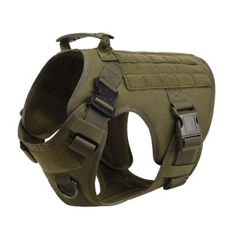 Adjustable Military Tactical Dog Harness for Large Breeds