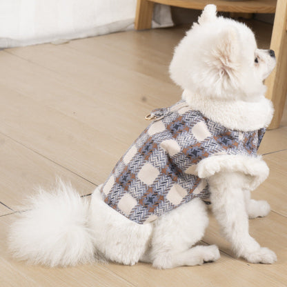Dog clothing with warmth and plush that can be pulled vest