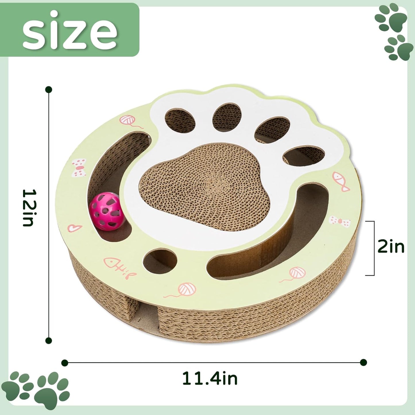 Cat Claw Scratch Pad Cat Round Cat Scratcher Cardboard Toys