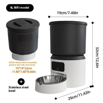 4L Smart WiFi Automatic Pet Feeder App Control for Your Dog