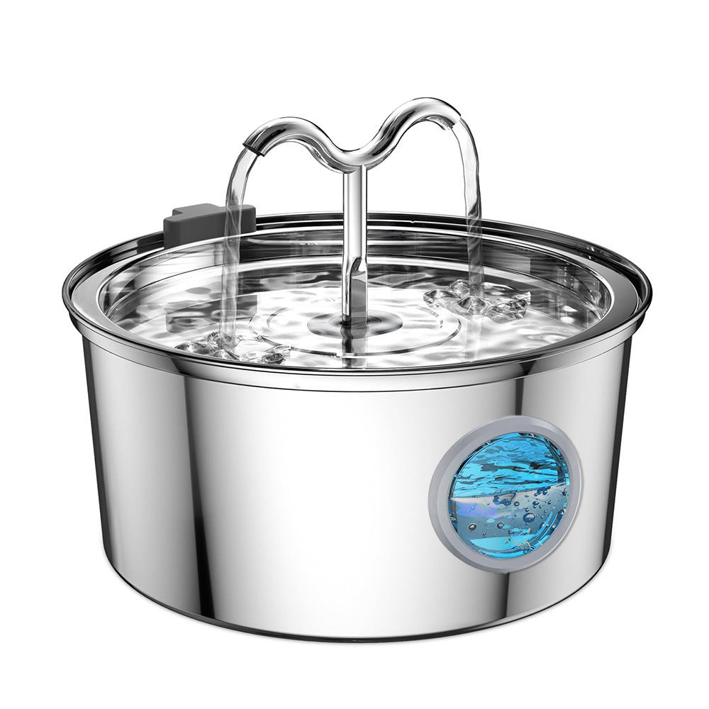 Stainless Steel Smart Pet Water Dispenser with Automatic Circulation and Filtration, Large Capacity Feeder for Cats and Dogs