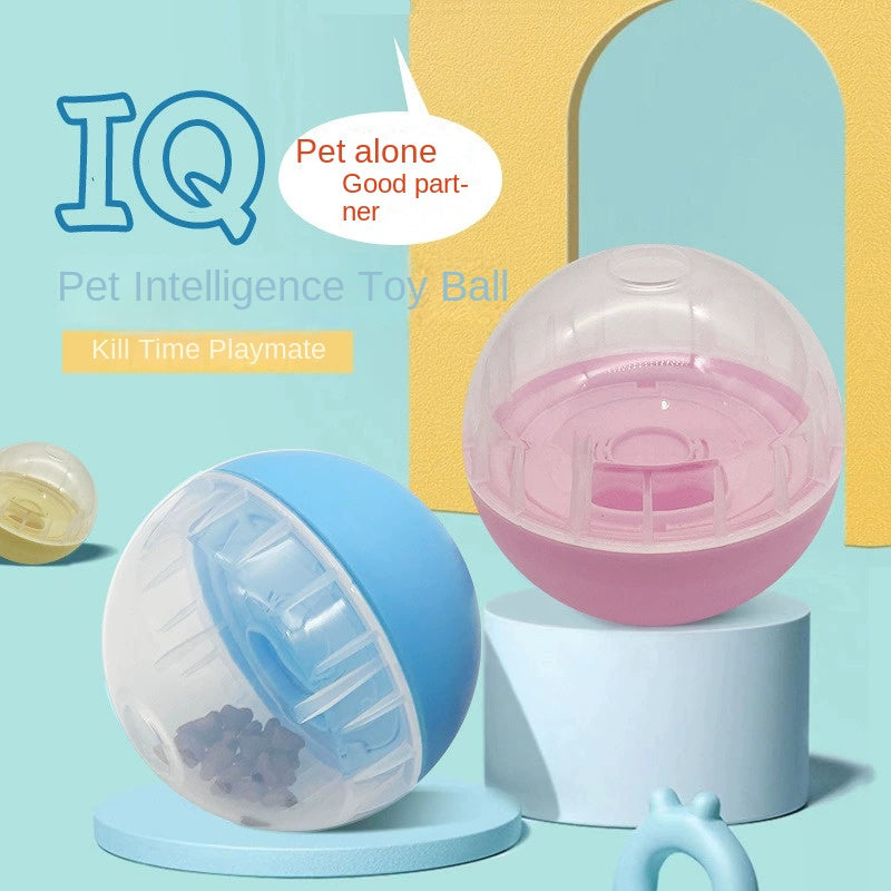 Pet Feeder Wobble Bowl Dog Food Dispensing Ball Chew-Resistant Intelligent Training Toy Cat and Dog Play Ball - Purrfect Pet Kingdom