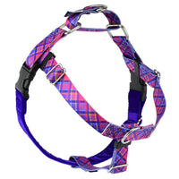 Neon Sunrise Pink Plaid Freedom No-Pull Dog Harness –