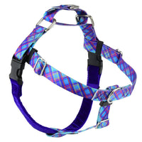 Twilight Glow Blue Plaid Freedom No-Pull Dog Harness –