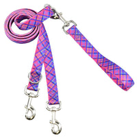Neon Sunrise Pink Plaid Freedom No-Pull Dog Harness –