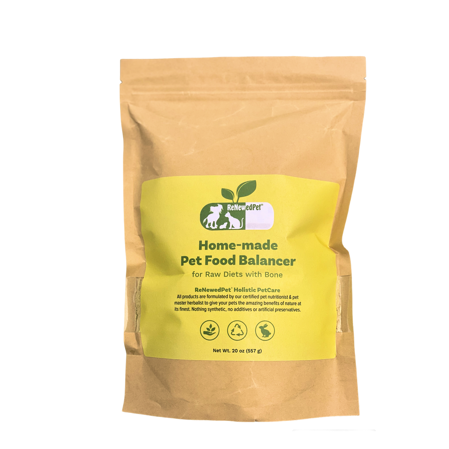 HOME - MADE PET FOOD SUPPLEMENT *For Raw Recipes WITH Bone* - Health Products 4 All - ReNewedPet