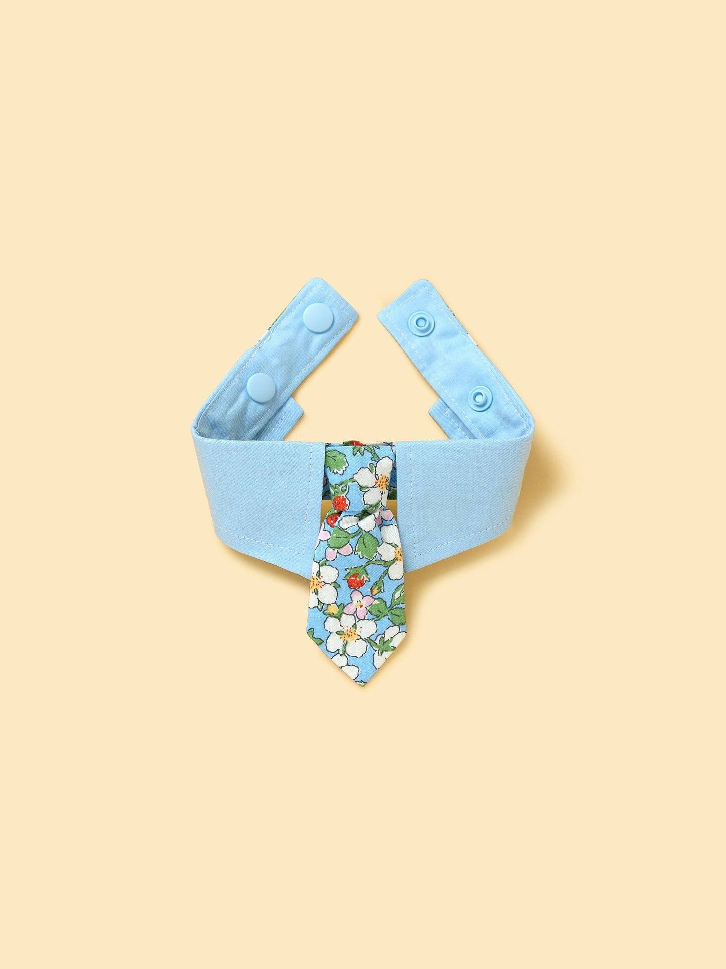 Blue Botanique Necktie Bandana - Bandana - BarkBarkBaby
