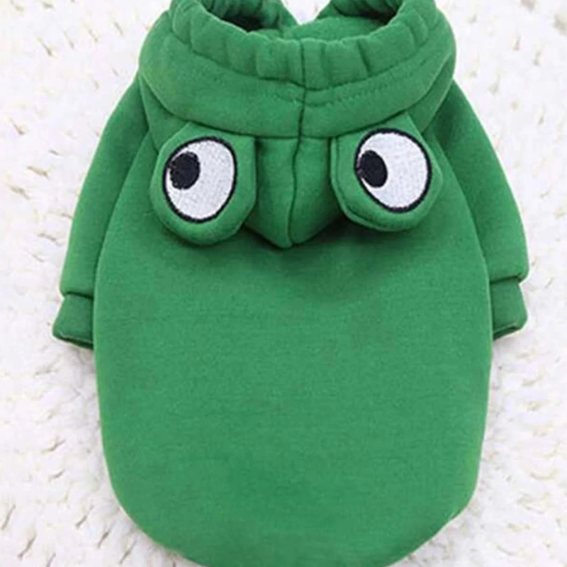 Cute Frog Pet Sweater – Green Hoodie for Small & Medium Dogs - WTN Essentials