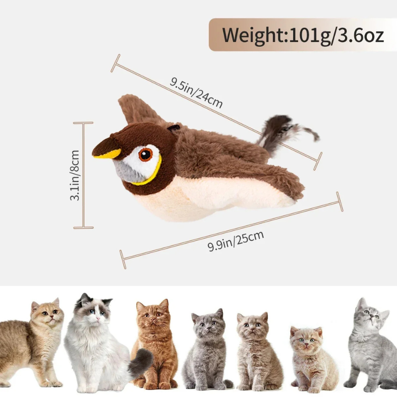 Flapping Bird Cat Toy – Interactive Catnip Plush - WTN Essentials