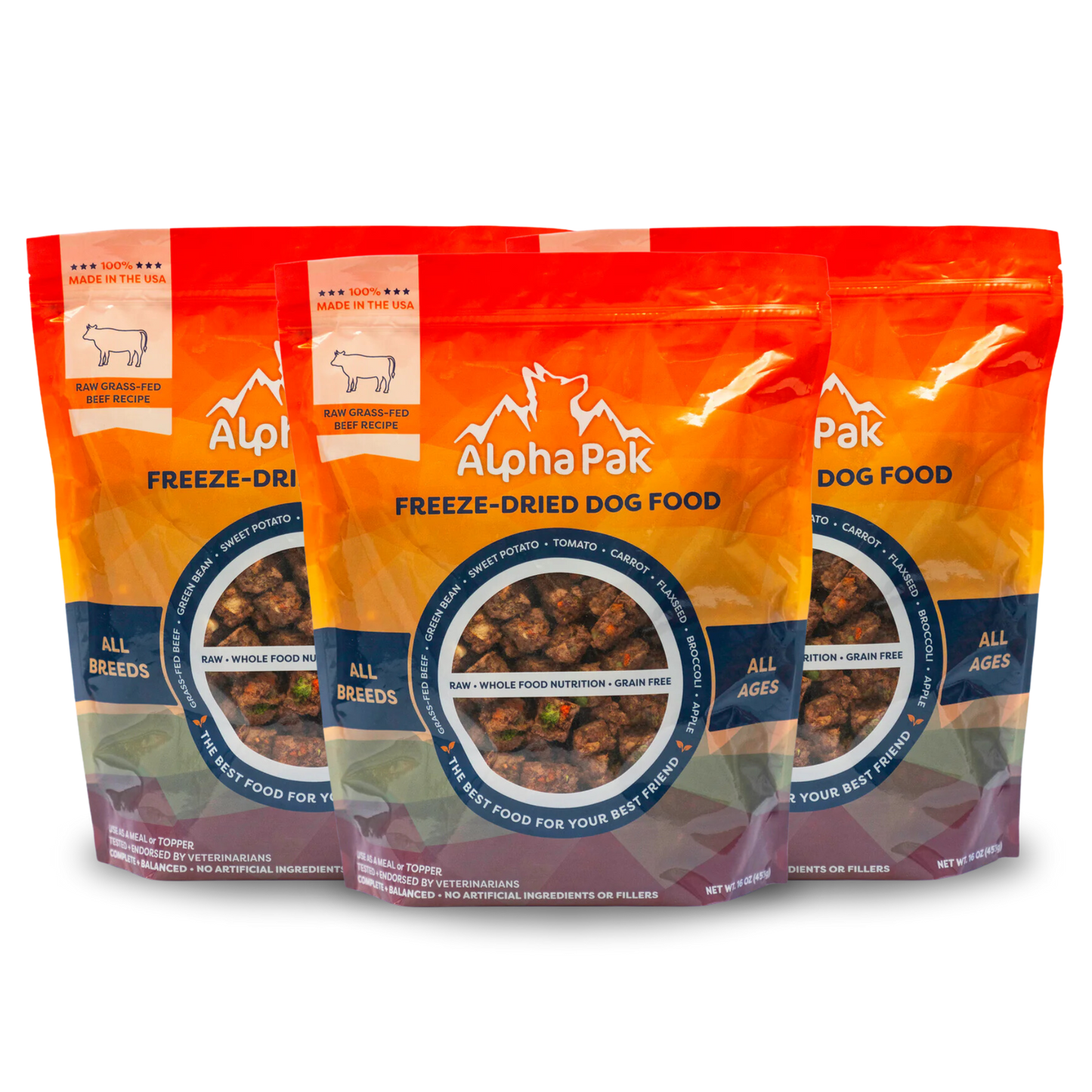 Dog Food Freeze Dried Raw Beef 16oz Premium 👑