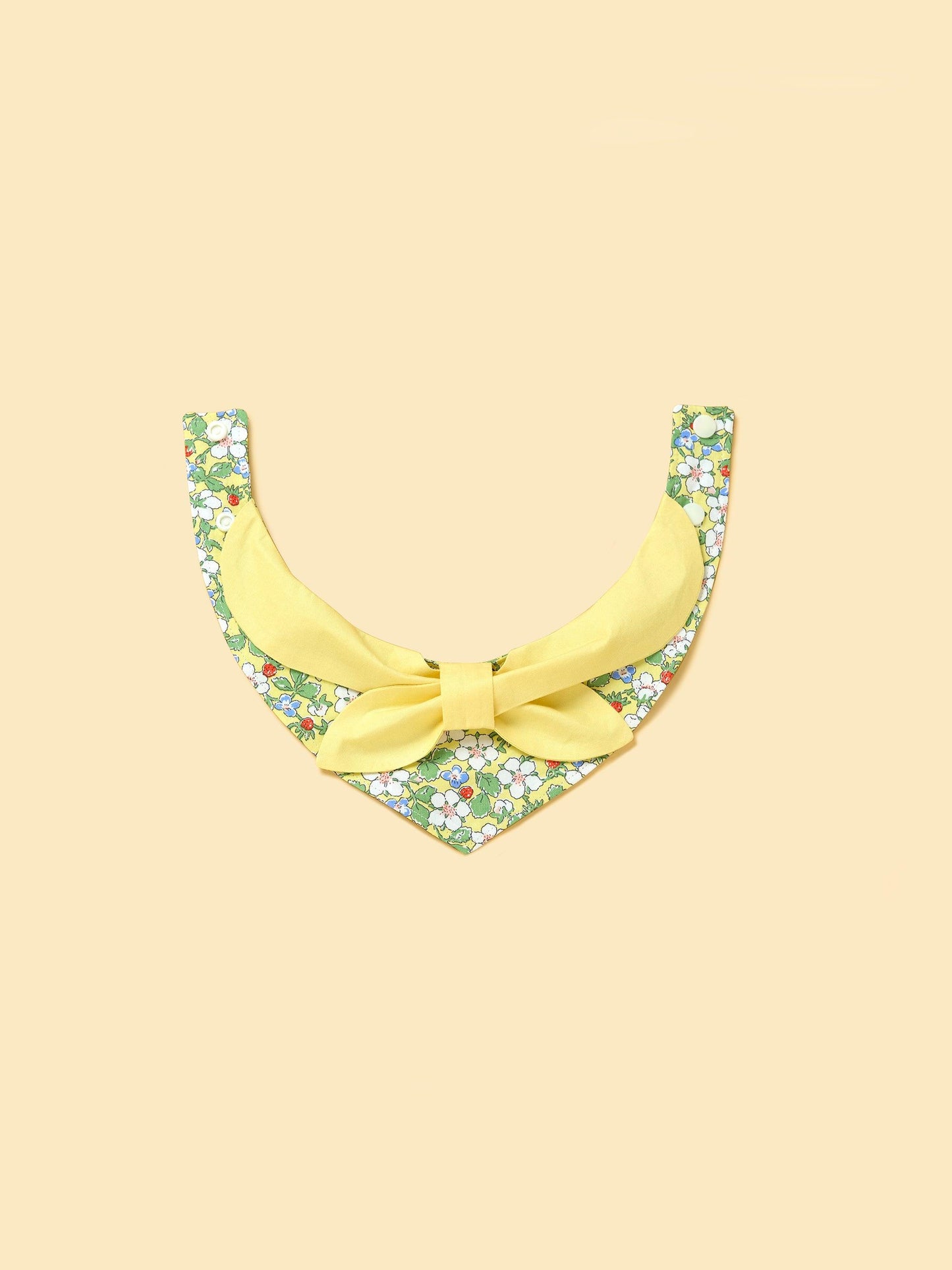 Bowtiful Garden Butter Yellow Floral Bandana - Dog Bandana - BarkBarkBaby